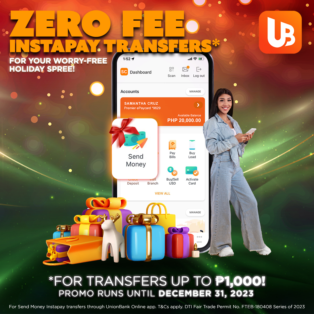 Pin Intapay UnionBank waives fees for InstaPay fund transfers up to P1,000 this ...
